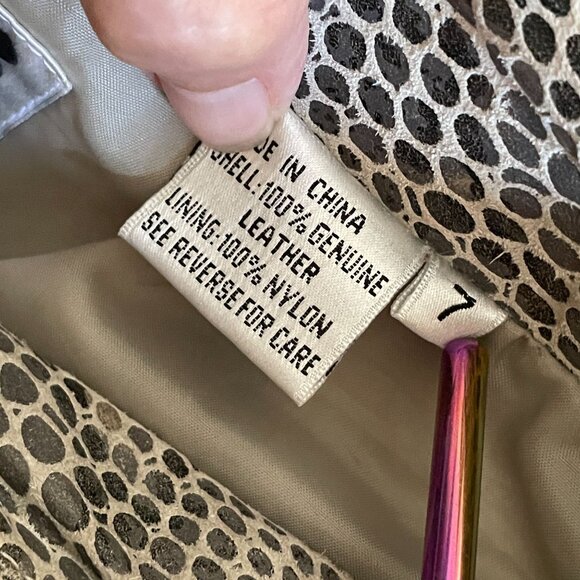 Lucid Leather Snake Print Pants Size 7 - Picture 9 of 9